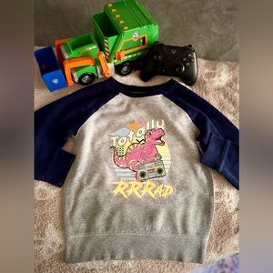 Cat & Jack Sweatshirt UPCYCLED by me with this custom graphic. Size 5, boys.